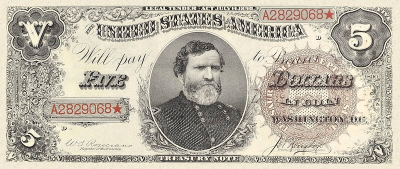 United States, Treasury Notes, 1 - 1000 Dollars, 1890, P.344 - P.350, Complete Set REPLICA My Store