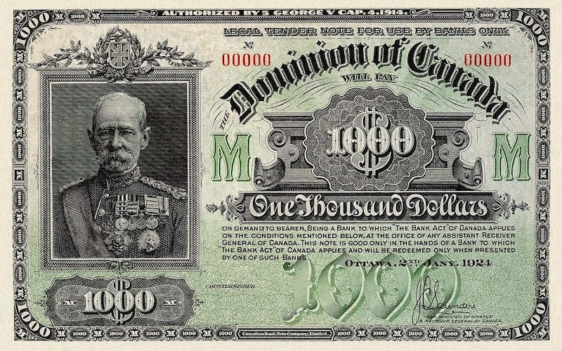 Dominion of Canada, 1000 Dollars, 1924, P.34A, REPLICA My Store
