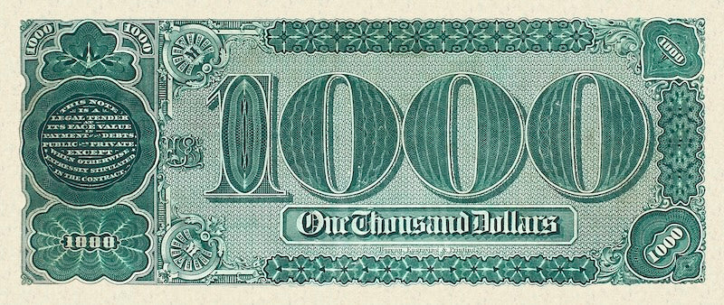 United States, Treasury Notes, 1 - 1000 Dollars, 1890, P.344 - P.350, Complete Set REPLICA My Store