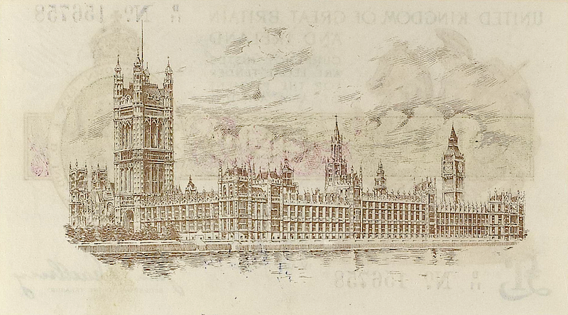 United Kingdom, King George V,  10 Shillings & 1 Pound, Treasury Note 1917, P.350 - P.351 REPLICA My Store