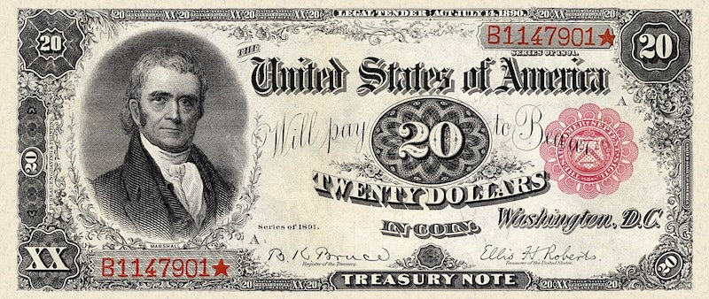 United States, Treasury Notes, 1 - 1000 Dollars, 1891, P.351 - P.358, Complete Set REPLICA My Store