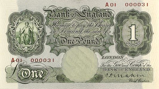 United Kingdom, King George V,  10 Shillings & 1 Pound, 1928, P.362 - P.363 REPLICA My Store