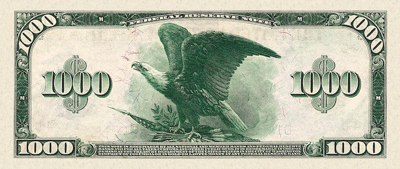 United States, 500 - 10000 Dollars, Federal Reserve 1918, P.364 - P.367, Complete Set REPLICA My Store