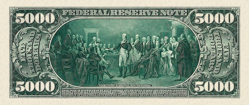 United States, 500 - 10000 Dollars, Federal Reserve 1918, P.364 - P.367, Complete Set REPLICA My Store