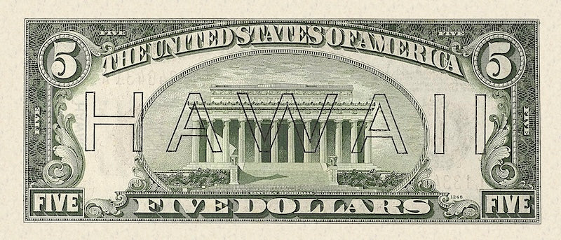 Hawaii Overprint Note (United States of America) Emergency Issue, 1 - 20 Dollars, 1942 - 1944, P.36 - P.41, Complete Set REPLICA My Store