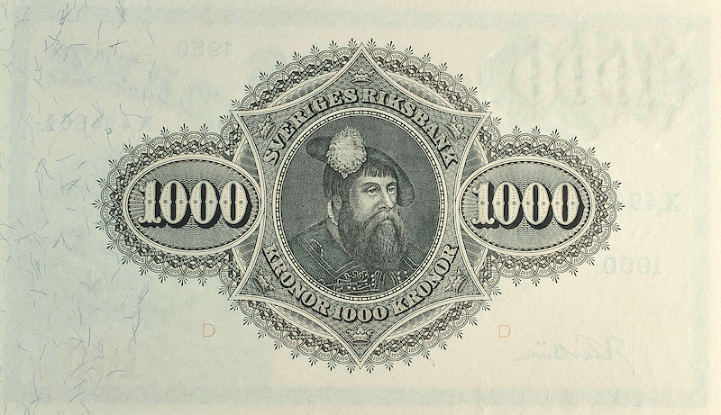 Sweden, Sveriges Riksbank, 1000 & 10000 Kronor, 1914-1954, P.38 - P.39 REPLICA My Store