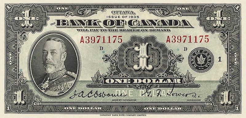 Canada, 1 - 1000 Dollars, 1935 ENGLISH Series, P.38 - P.56, Complete Set REPLICA My Store