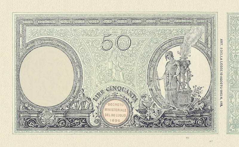 Italy, Banca D'Italia, Decreto Issue, 50 - 1000 Lire, 1896 - 1926, P.38 - P.41, Complete Set REPLICA My Store