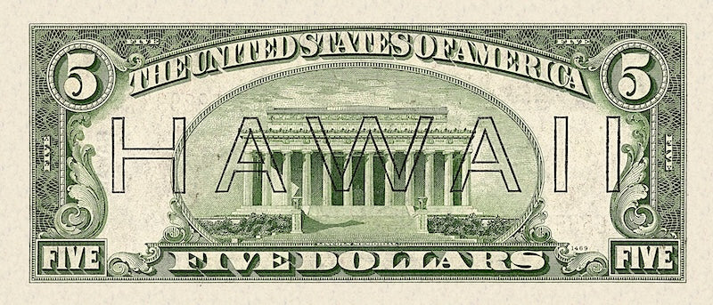 Hawaii Overprint Note (United States of America) Emergency Issue, 1 - 20 Dollars, 1942 - 1944, P.36 - P.41, Complete Set REPLICA My Store