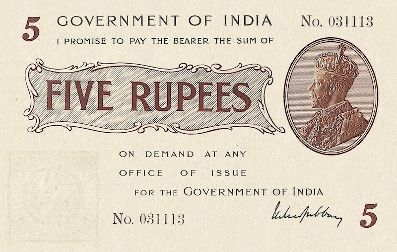 British India 1917 10 Rupees King George V collectible replica