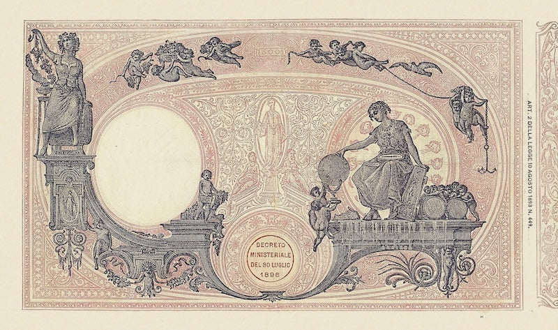 Italy, Banca D'Italia, Decreto Issue, 50 - 1000 Lire, 1896 - 1926, P.38 - P.41, Complete Set REPLICA My Store