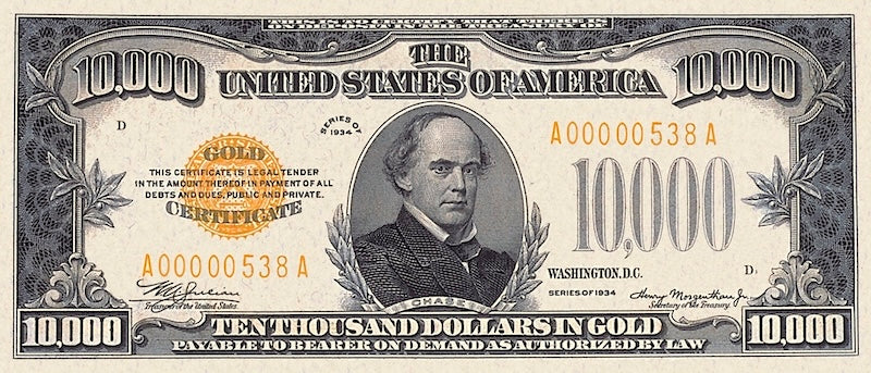 United States, 100 - 100000 Gold Dollars, 1934, P.408 - P.411, Complete Set REPLICA My Store