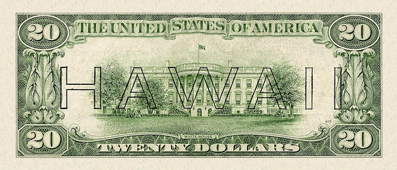 “Hawaii Overprint replica $5 note P.37 banknote”