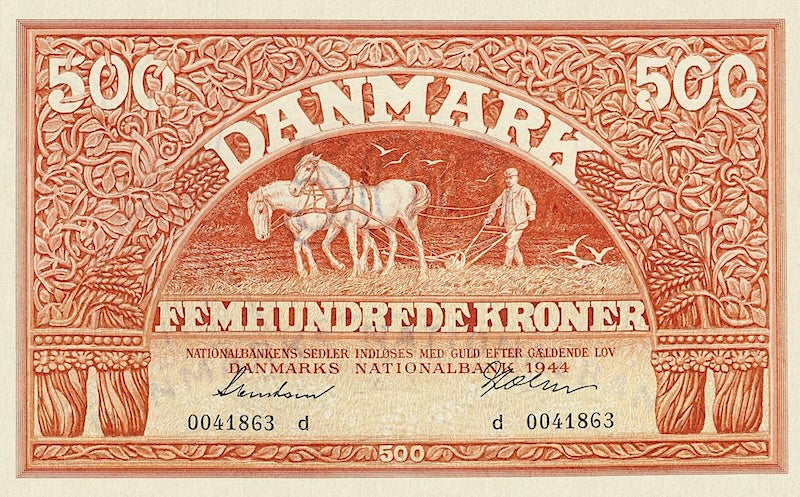 Denmark, Danmarks Nationalbank, 500 Kroner, 1937-1962, P.34 & P.41, REPLICA My Store