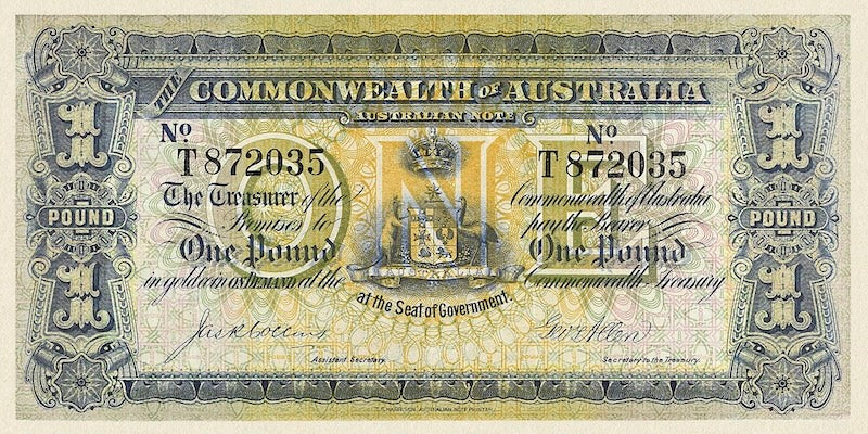 Australia, Treasury Issues, 1/2 Sovereign, 1 - 100 Pounds, 1913 - 1918, P.3 - P.9, Complete Set REPLICA My Store