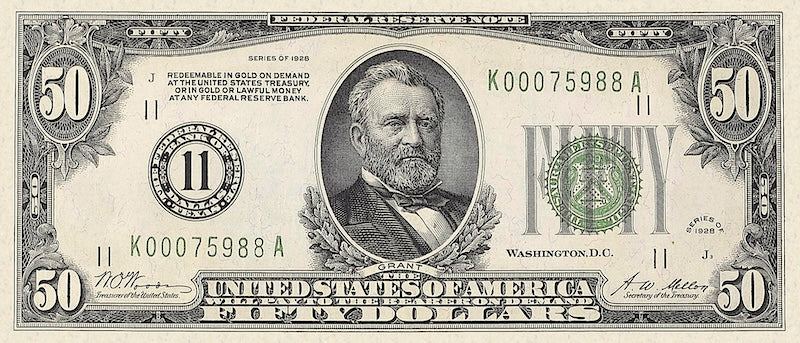 United States, 5 - 10000 Dollars, Federal Reserve 1928, P.420 - P.428, Complete Set REPLICA My Store