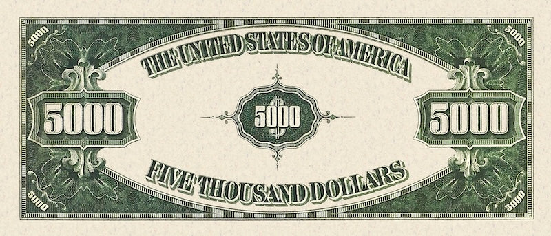 United States, 5 - 10000 Dollars, Federal Reserve 1928, P.420 - P.428, Complete Set REPLICA My Store