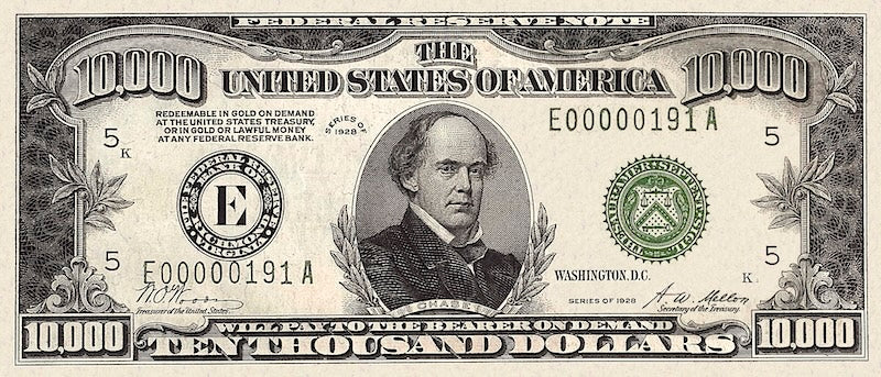 Replica 1928 U.S. Federal Reserve Banknotes Set