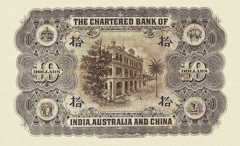 Hong Kong, Chartered Bank, 5 - 500 Dollars, 1911, P.41 - P.46, Complete Set REPLICA My Store
