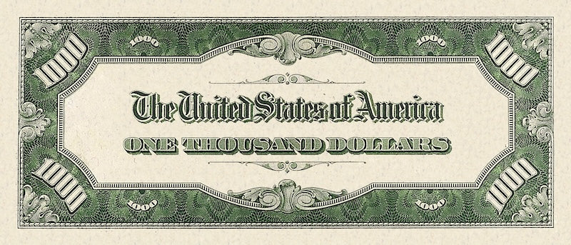 “Federal Reserve Notes 1934, $100 replica banknote”