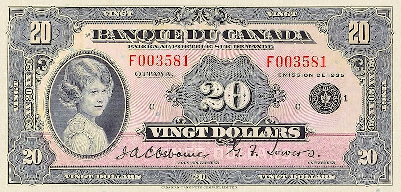 Canada, 1 - 1000 Dollars, 1935 FRENCH Series, P.39 - P.57, Complete Set REPLICA My Store