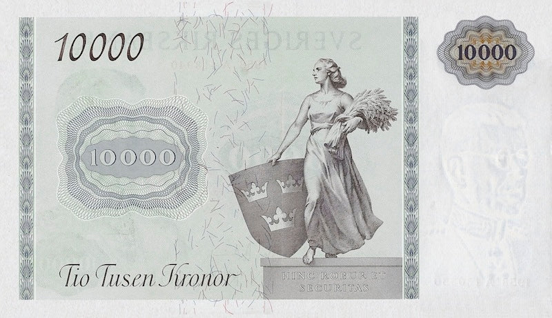 1959–1963 Sweden Sveriges Riksbank 10,000 Kronor replica note