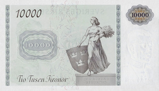 1959–1963 Sweden Sveriges Riksbank 10,000 Kronor replica note