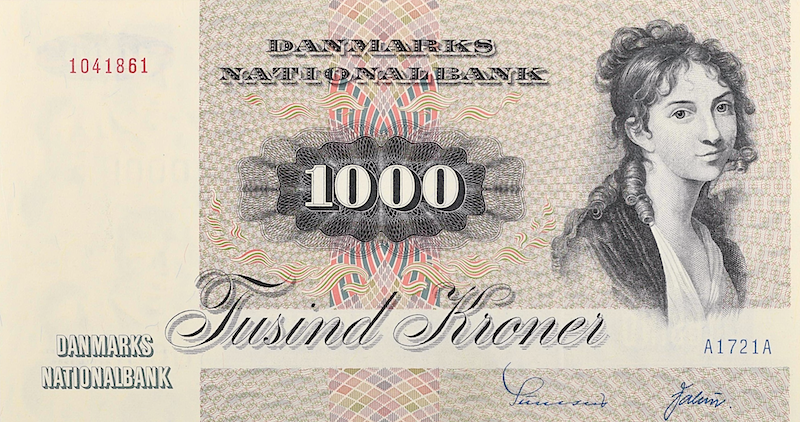 “Denmark Nationalbanken i Kjøbenhavn 500 Kroner replica P.29 banknote”