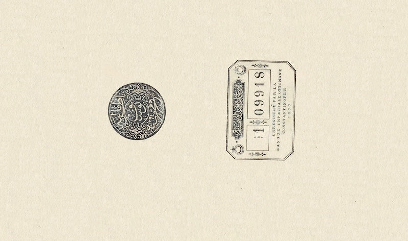 Ottoman Empire (Turkey), 50 & 100 Kurus, 1877 (AH 1294), P.52 - P.53 REPLICA Old Banknote Replicas