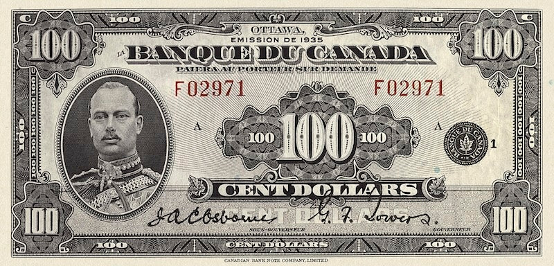 Canada, 1 - 1000 Dollars, 1935 FRENCH Series, P.39 - P.57, Complete Set REPLICA My Store