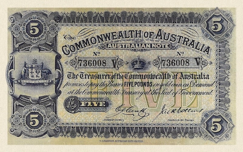 Australia, Treasury Issues, 1/2 Sovereign, 1 - 100 Pounds, 1913 - 1918, P.3 - P.9, Complete Set REPLICA My Store