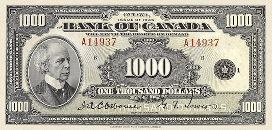 Canada, 1 - 1000 Dollars, 1935 ENGLISH Series, P.38 - P.56, Complete Set REPLICA My Store