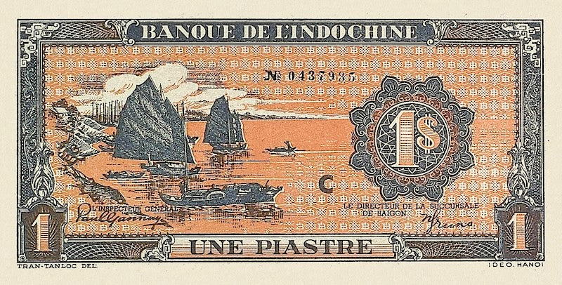 French Indo-China, Banque de l'Indochine, 1 - 100 Piastres, 1942, P.58 - P.69, Complete Set REPLICA My Store