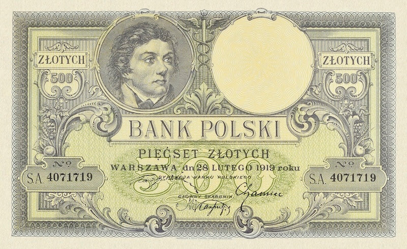Poland, Bank Polski, 100 - 5000 Zlotych, 1919, P.57 - P.60 REPLICA My Store