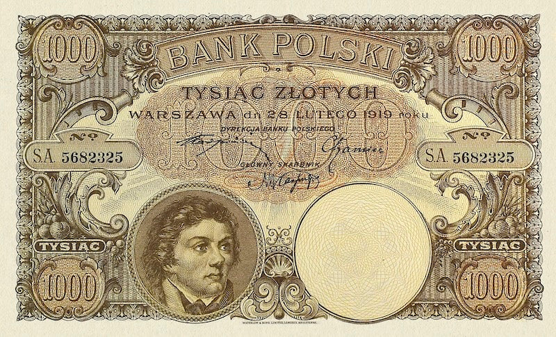 Poland, Bank Polski, 100 - 5000 Zlotych, 1919, P.57 - P.60 REPLICA My Store