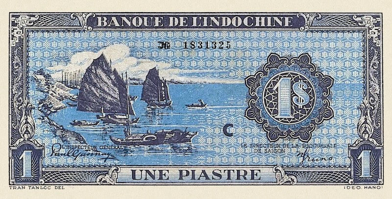 French Indo-China, Banque de l'Indochine, 1 - 100 Piastres, 1942, P.58 - P.69, Complete Set REPLICA My Store