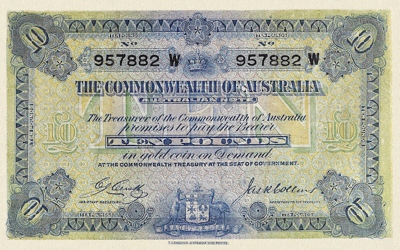 Australia, Treasury Issues, 1/2 Sovereign, 1 - 100 Pounds, 1913 - 1918, P.3 - P.9, Complete Set REPLICA My Store