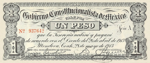 Mexico, Gobierno Constitucionalista Monclova,  1 - 100 Pesos, 1913, P.S625 - P.S635, Complete Set REPLICA My Store