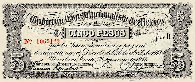 Mexico, Gobierno Constitucionalista Monclova,  1 - 100 Pesos, 1913, P.S625 - P.S635, Complete Set REPLICA My Store