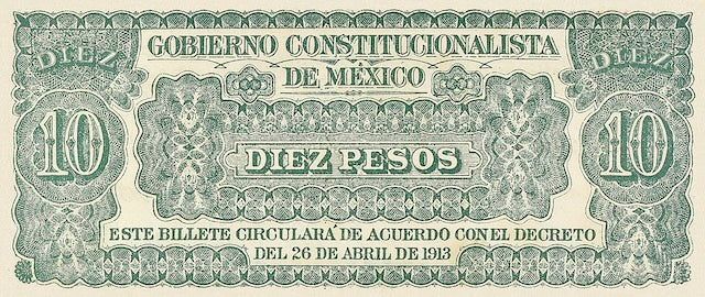 Mexico, Gobierno Constitucionalista Monclova,  1 - 100 Pesos, 1913, P.S625 - P.S635, Complete Set REPLICA My Store