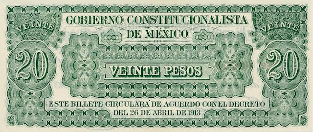 Mexico, Gobierno Constitucionalista Monclova,  1 - 100 Pesos, 1913, P.S625 - P.S635, Complete Set REPLICA My Store