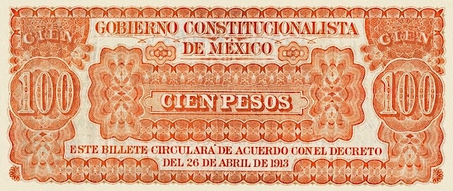 Mexico, Gobierno Constitucionalista Monclova,  1 - 100 Pesos, 1913, P.S625 - P.S635, Complete Set REPLICA My Store