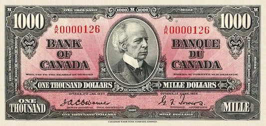 Canada, 1000 Dollars, 1937, P.65, REPLICA My Store