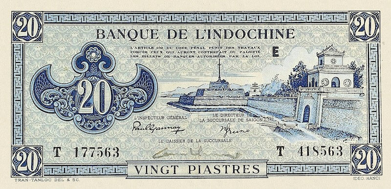 French Indo-China, Banque de l'Indochine, 1 - 100 Piastres, 1942, P.58 - P.69, Complete Set REPLICA My Store