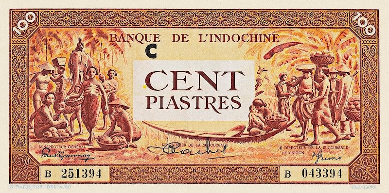 French Indo-China, Banque de l'Indochine, 1 - 100 Piastres, 1942, P.58 - P.69, Complete Set REPLICA My Store