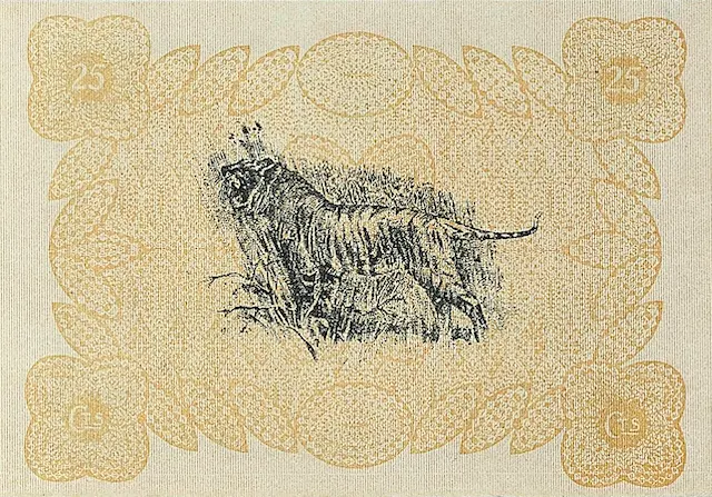 Straits Settlements, 10 & 25 Cents, Emergency Issues 1917 - 1920, P.7 - P.8, Complete Set REPLICA My Store