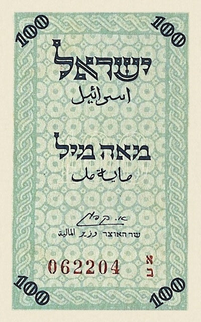 Israel, Fractional Notes 1948, 50 Mils & 100 Mils, P.6 - P.7 REPLICA My Store