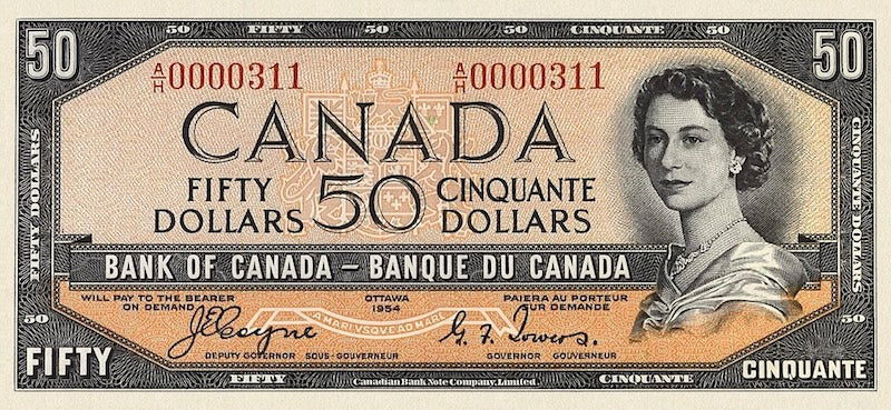 Canada, 1 - 1000 Dollars, 1954, P.66 - P.73 (Devil's Face), Complete Set REPLICA My Store