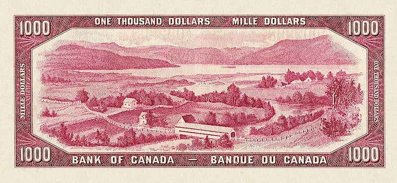 Canada, 1000 Dollars, 1954, P.73 (Devil's Face), REPLICA My Store
