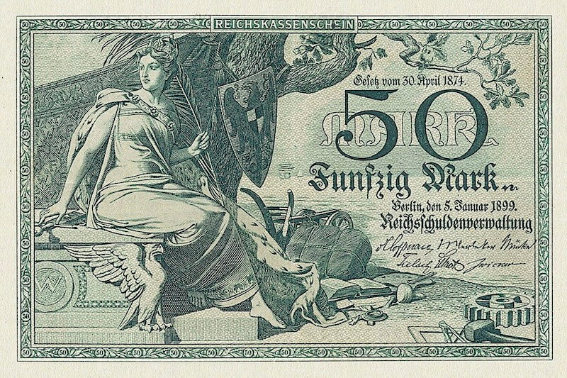 Replica 1899 Germany 5 Mark Banknote